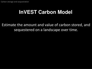 InVEST Carbon Model