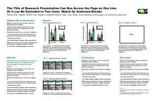 The Title of Research Presentation Can Run Across the Page on One Line