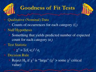 Goodness of Fit Tests
