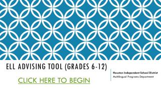 ELL Advising Tool (Grades 6-12)