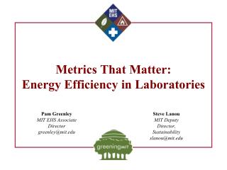 Metrics That Matter: Energy Efficiency in Laboratories
