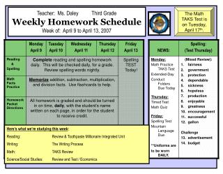 Here’s what we’re studying this week : Reading:		Review &amp; Toothpaste Millionaire Integrated Unit