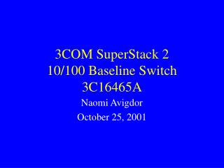 3COM SuperStack 2 10/100 Baseline Switch 3C16465A
