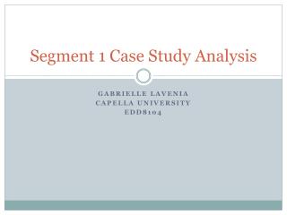 Segment 1 Case Study Analysis