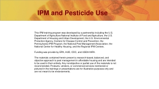 IPM and Pesticide Use