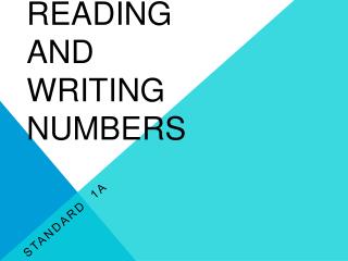 Reading and Writing Numbers