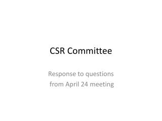 CSR Committee