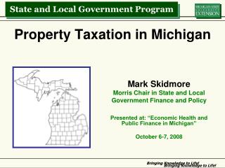 Property Taxation in Michigan