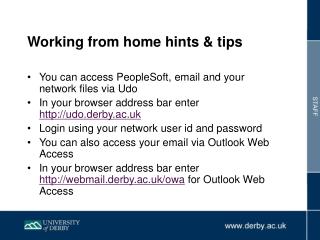 Working from home hints & tips
