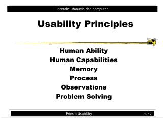 Usability Principles