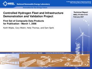 Technical Report NREL/TP-560-41153 February 2007