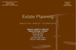 Estate Planning Special Trusts - Medi-Cal - Trust Alternatives