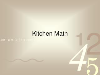 Kitchen Math