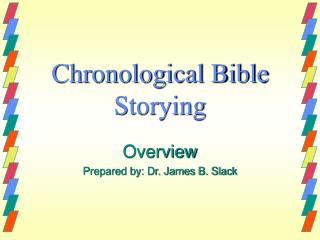 Chronological Bible Storying