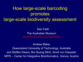 How large-scale barcoding promotes large-scale biodiversity assessment
