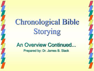 Chronological Bible Storying