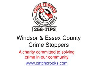 Windsor &amp; Essex County Crime Stoppers