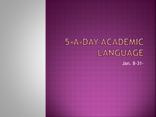 5-A-Day Academic Language