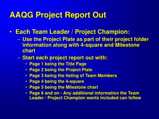 AAQG Project Report Out