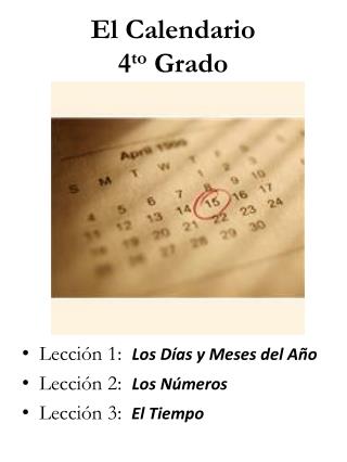 El Calendario 4 to Grado