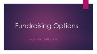 Fundraising Options