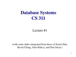 Database Systems CS 311