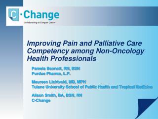 Improving Pain and Palliative Care Competency among Non-Oncology Health Professionals