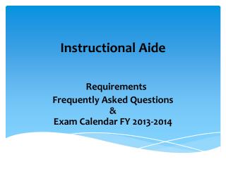 Instructional Aide