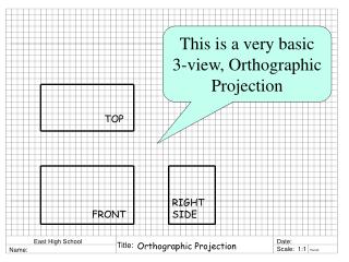 This is a very basic 3-view, Orthographic Projection