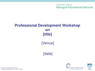 Professional Development Workshop on [title]