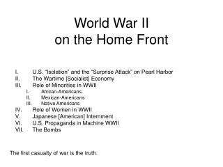 World War II on the Home Front