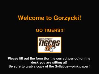 Welcome to Gorzycki!