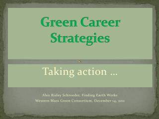 Green Career Strategies