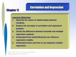 Correlation and Regression