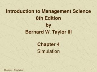 Chapter 4 Simulation