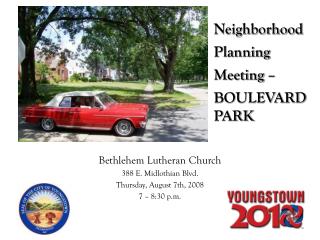 Neighborhood Planning Meeting – BOULEVARD PARK