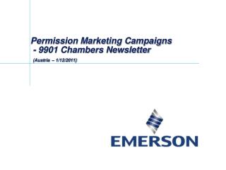 Permission Marketing Campaigns - 9901 Chambers Newsletter (Austria – 1/12/2011)