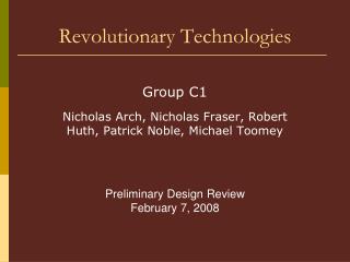 Revolutionary Technologies