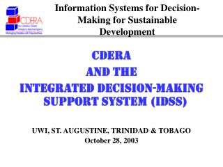 Information Systems for Decision-Making for Sustainable Development