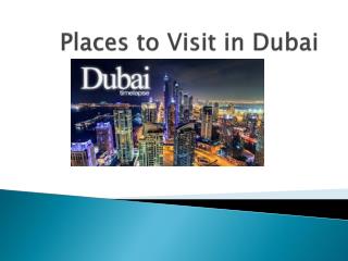 Places to visit in Dubai