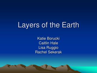 Layers of the Earth