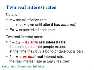 Two real interest rates