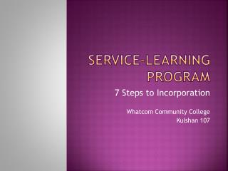 Service-learning program