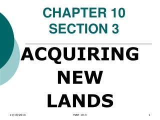 CHAPTER 10 SECTION 3