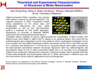 Theoretical and Experimental Characterization of Structures of MnAu Nanoclusters