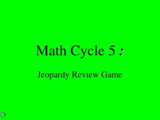 Math Cycle 5 :
