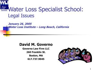 David M. Governo Governo Law Firm LLC 260 Franklin St. Boston, MA 617.737.9045