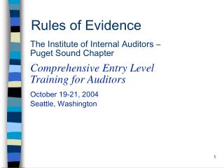 PPT - Rules Of Evidence PowerPoint Presentation, Free Download - ID:68032