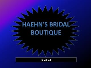 Haehn’s Bridal Boutique