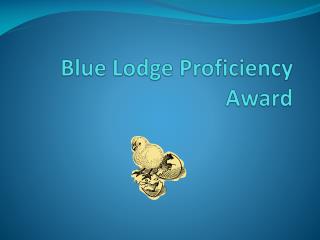 Blue Lodge Proficiency Award